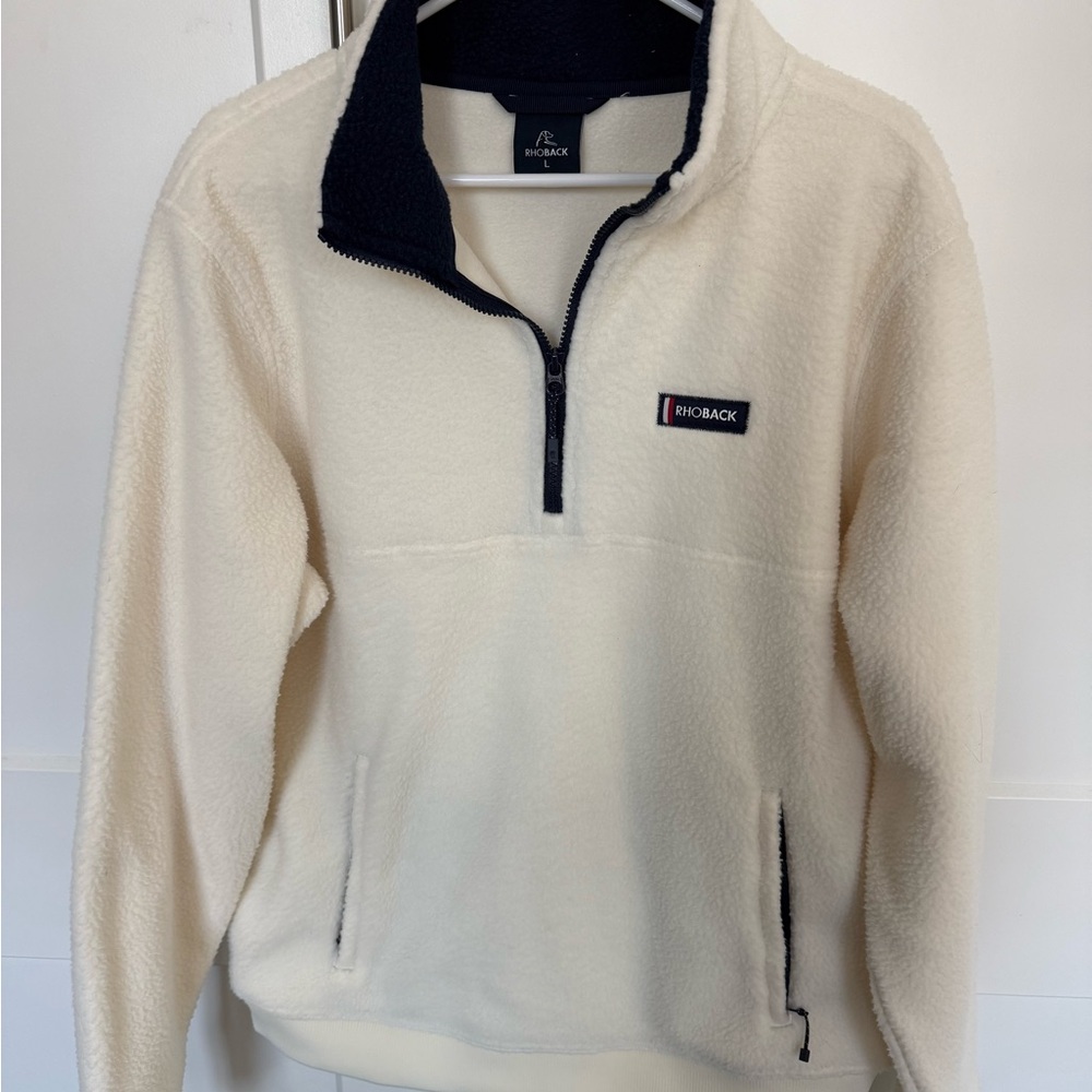Rhoback Cream Quarter zip Sweater